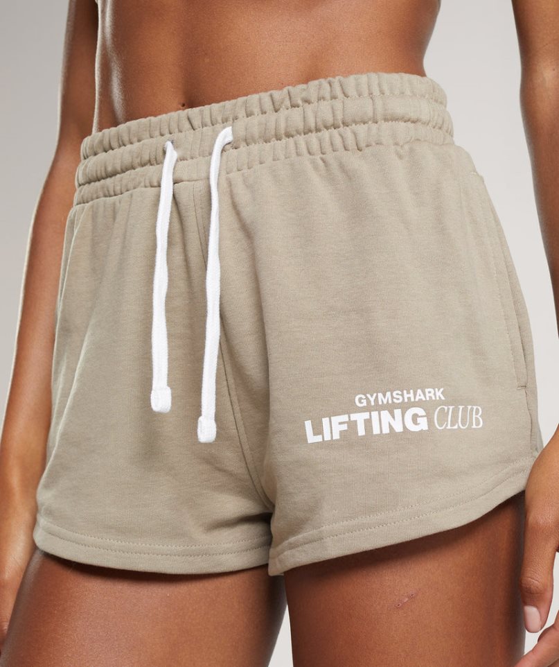 Women's Gymshark Social Club Shorts Beige | NZ 7OUXSD